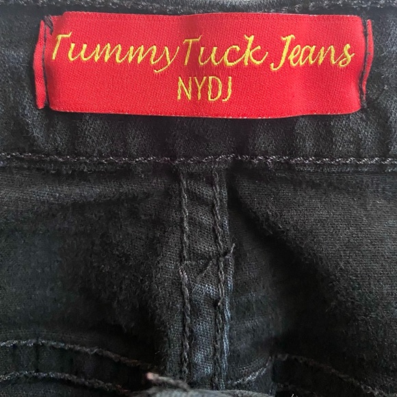 NYDJ Black High Rise Slim Bootcut Stretch Denim Jeans in Legend 10 - Picture 7 of 8